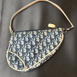 Dior Navy and Cream Shoulder Bag